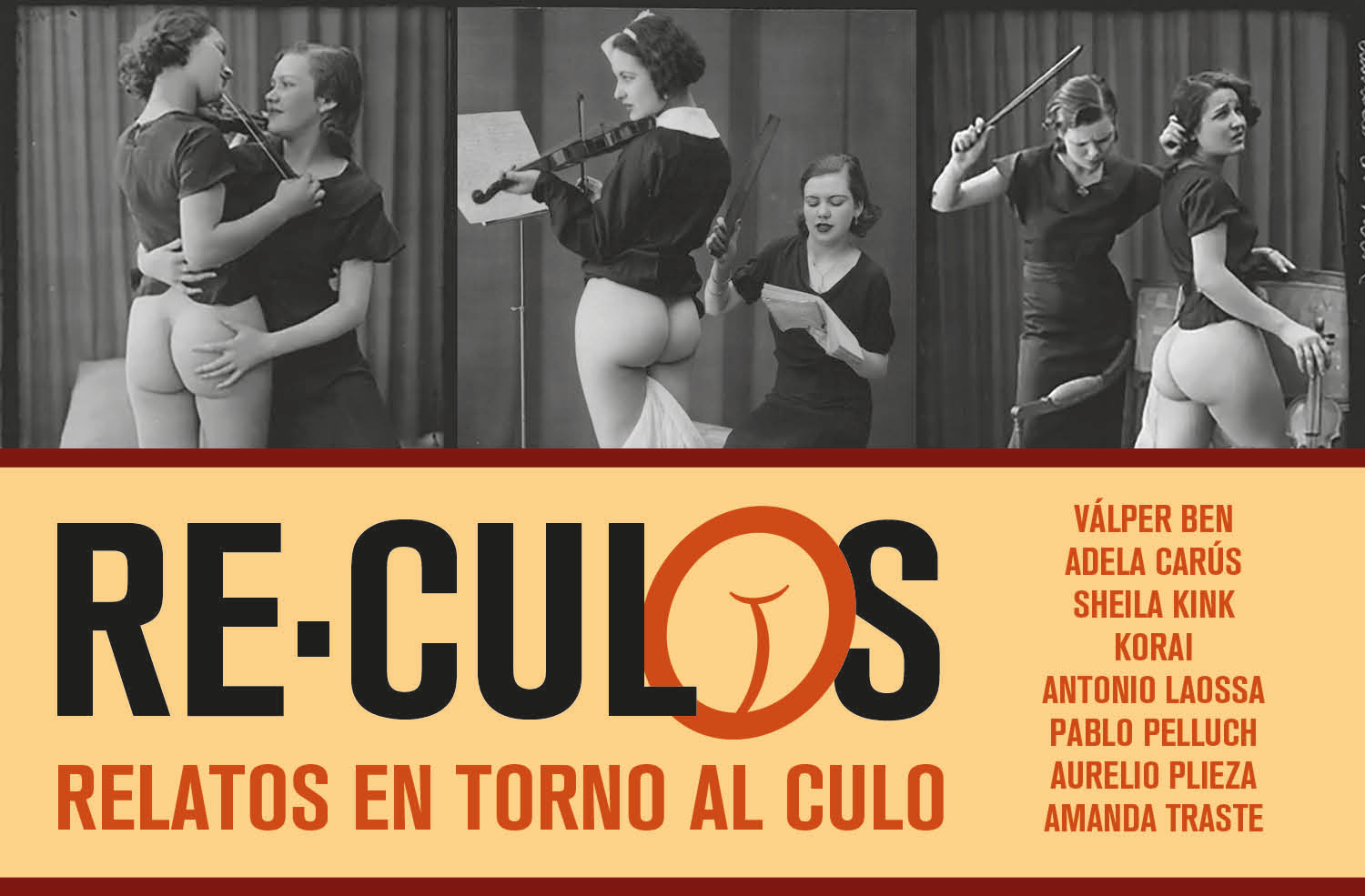 Fragmento de la cubierta que recoge el título y los autores de la antología